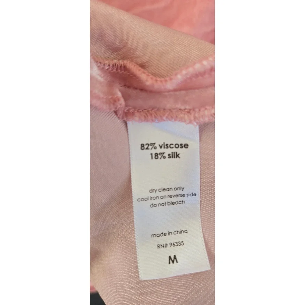 SUSANA MONACO Velvet Midi Slip Skirt Ballet Slipper Pink Silk Viscose M‎